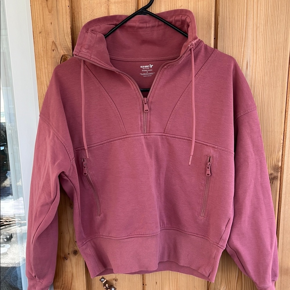 Women's Pink Quarter-Zip Sweater